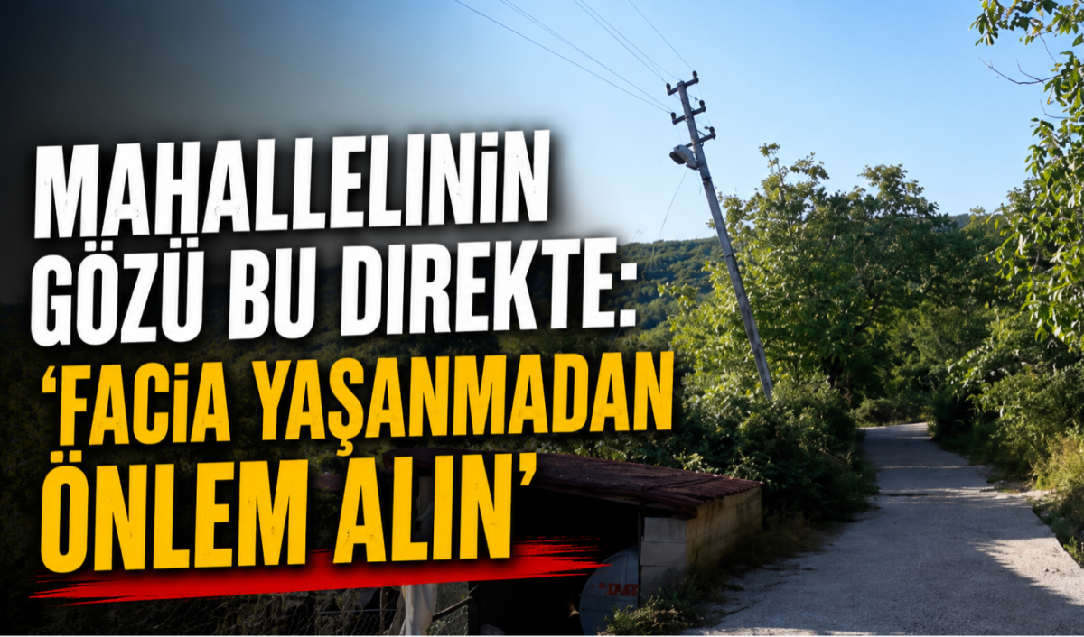 Cide'de Yıkılma Tehlikesi Oluşturan Elektrik Direği Endişe Yaratıyor