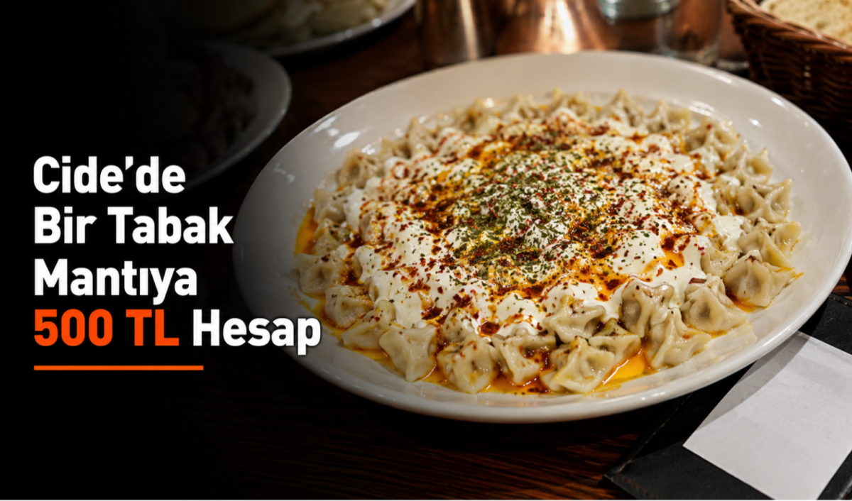 Cide’de Bir Tabak Mantıya 500 TL Hesap: Fahiş Fiyat Tepkisi!