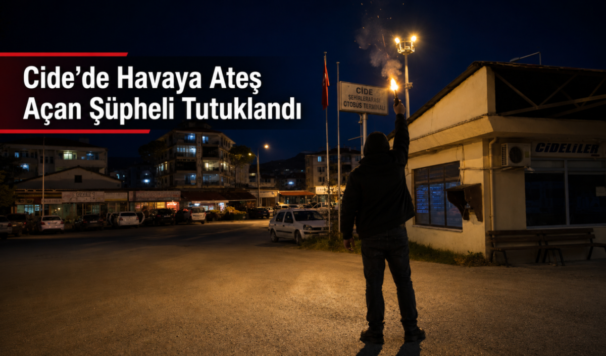 Cide’de Havaya Ateş Açan Şüpheli Tutuklandı