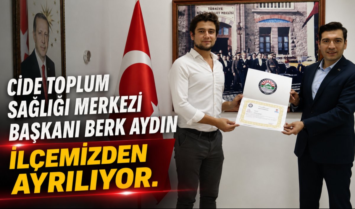 Cide Toplum Sağlığı Merkezi Başkanı Berk Aydın’dan Veda Ziyareti