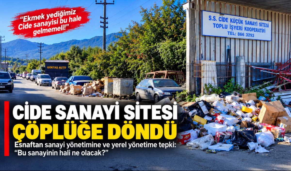 Cide Sanayi Sitesi Çöplüğe Döndü: Yetkililere Tepki”